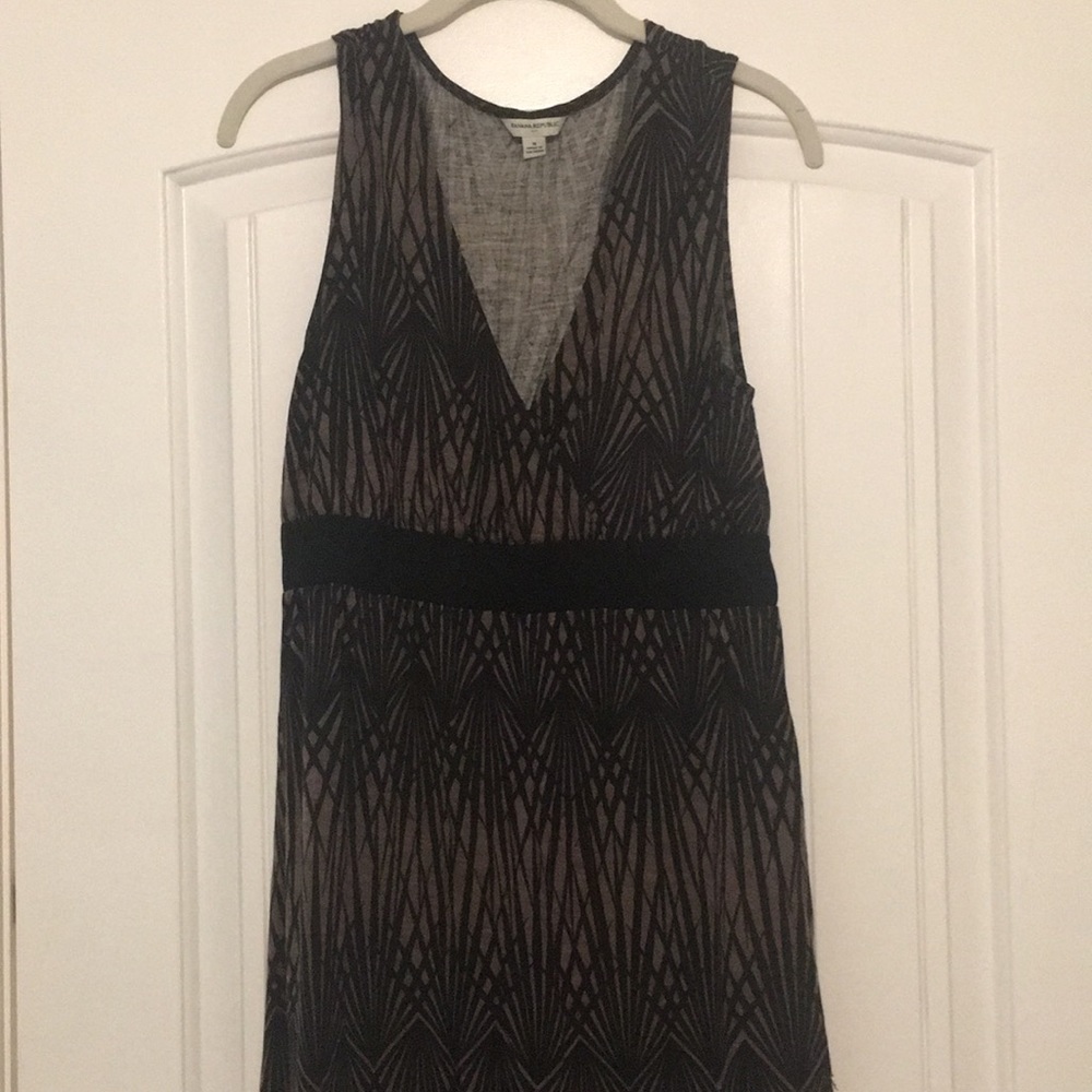 Brown and Black Dress